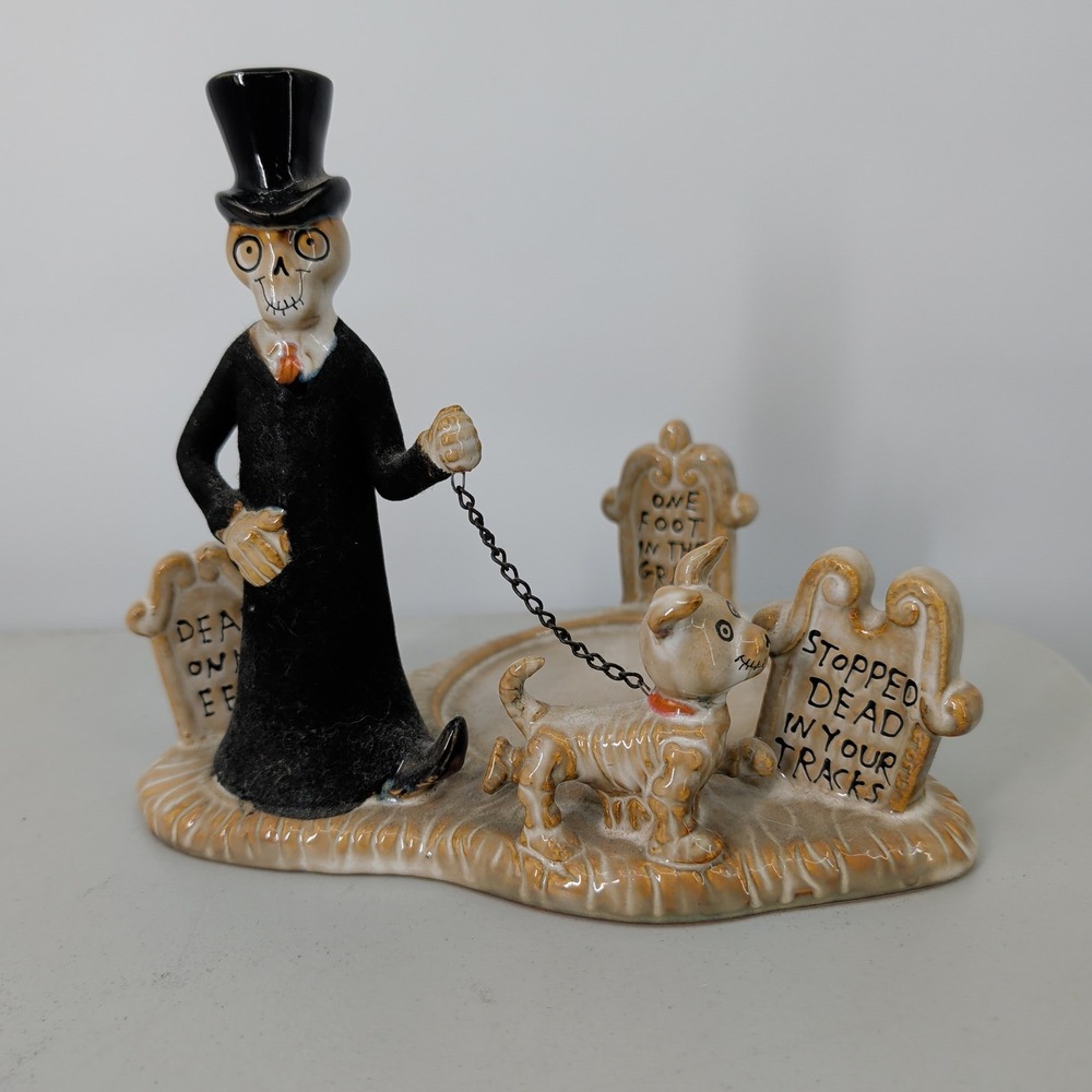 Yankee Candle Boney Bunch 2012 Graveyard Dog Walker Candle Holder